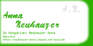 anna neuhauzer business card